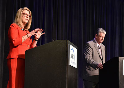 Melanie Kalmar and Peter Holicki at ARC Industry Forum Orlando 2020